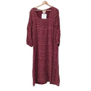 Vintage NWT April Cornell Dress Womens M Midi Long Sleeve Cottagecore Prairie